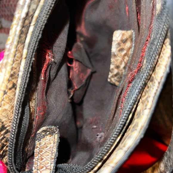 Real snake skin,  Shoulder bag,multicolored - Picture 5 of 7